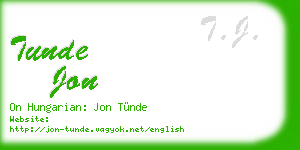 tunde jon business card